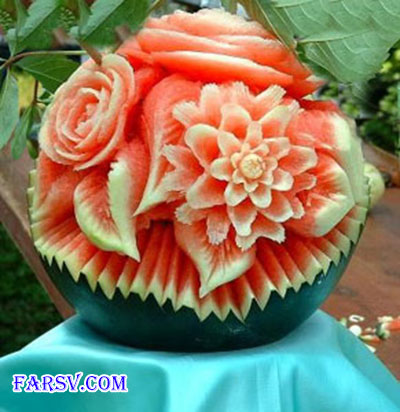 تزئین هندوانه شب یلدا