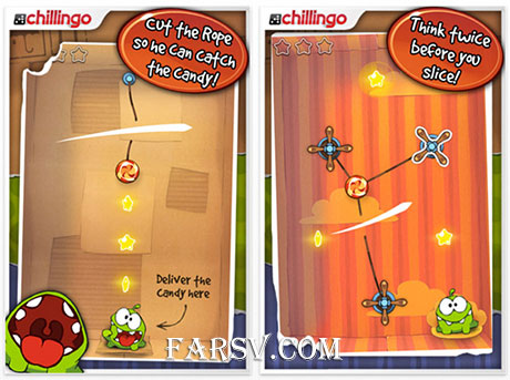 دانلود بازی جذاب و سرگرم کننده Cut the Rope (اندروید) دانلود بازی برش طناب Cut the Rope