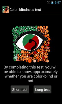 تست کوررنگی با نرم افزار Color Blindness Test