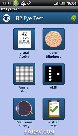 معاینه و تست چشمان شما با نرم افزار اندرویدی Eye Test دانلود نرم افزار پزشکی برای معینه چشم Eye Test