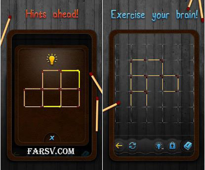 دانلود بازی فکری فوق العاده برای تقویت ذهن و حافظه Matchstick Puzzle دانلود بازی فکری چوب کبریت Matchstick Puzzle