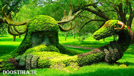 عکس های فوق العاده زیبا از مجسمه های زنده ی گیاهی مجسمه های زنده گیاهی باغ مونترال