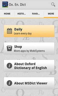 دانلود دیکشنری آکسفورد برای موبایل Oxford Dictionary of English دیکشنرلی انگلیسی به انگلیسی