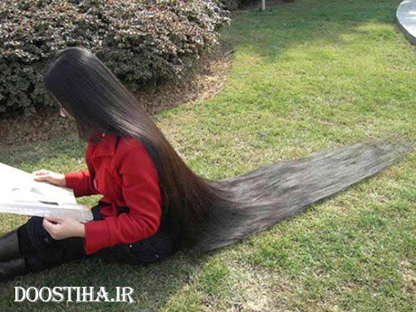 زنی با بلندترین مو در جهان