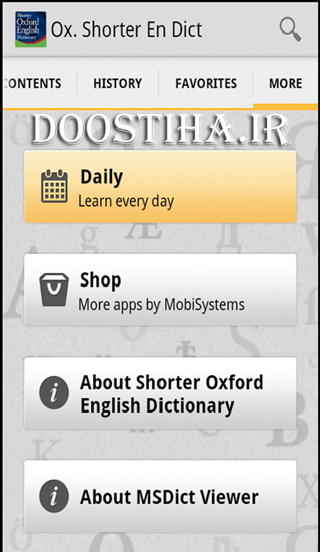 دانلود دیکشنری آکسفورد Oxford Shorter English Dict 4.3.059 (اندروید) Oxford Shorter English Dict