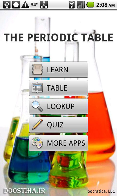 دانلود جدول مندلیف برای گوشی های اندرویدی Periodic Table 2.2.3 دانلود جدول مندلیف برای اندروید Periodic Table 2.2.3