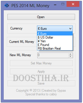 PES 2014 Master League Money Editor