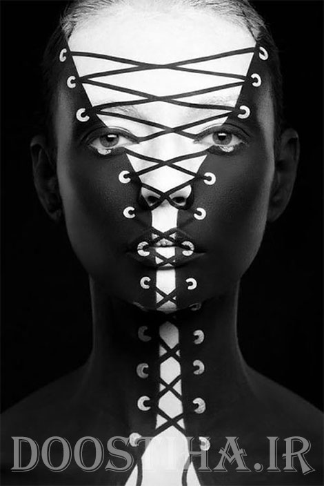 تصاویری از نقاشی های سه بعدی و جالب روی چهره افراد نقاشی های سه بعدی روی صورت