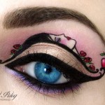 آرایش و نقاشی عجیب و دیدنی روی چشم