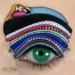 آرایش و نقاشی عجیب و دیدنی روی چشم