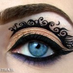 آرایش و نقاشی عجیب و دیدنی روی چشم