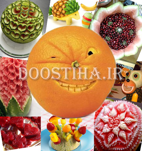 هنرنمایی های بسیار دیدنی با تزئین میوه های شب یلدا تزئین سفره و میوه آرایی شب یلدا