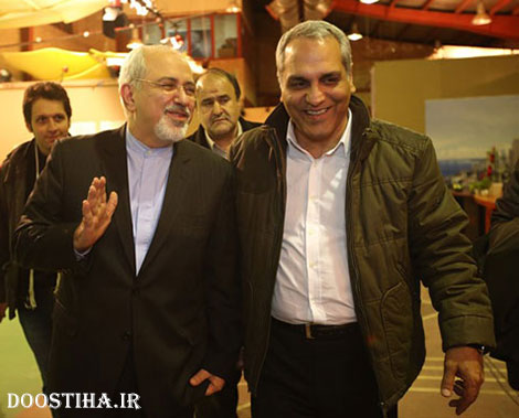 حضور محمدجواد ظریف سر صحنه مجموعه جدید مهران مدیری محمدجواد ظریف سر صحنه مجموعه جدید مهران مدیری