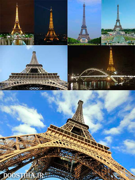 دانلود مجموعه تصاویر بزرگ از برج ایفل Eiffel Tower Wallpapers Large collection of photos of the Eiffel Tower