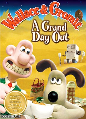 دانلود دوبله فارسی انیمیشن سه گانه Wallace & Gromit یک روز دور از زمین A Grand Day Out 1989