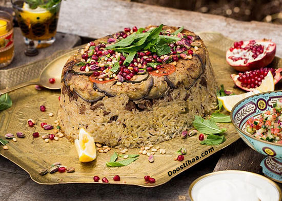 آموزش تهیه مقلوبه پلو آموزش تهیه مقلوبه پلو
