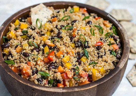 طرز تهیه خوراک لوبیا و کینوا