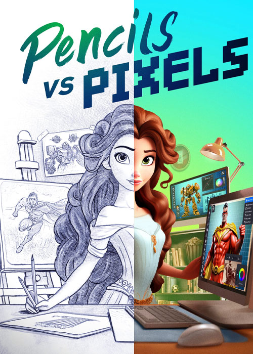 دانلود مستند مداد در مقابل پیکسل Pencils vs Pixels 2023